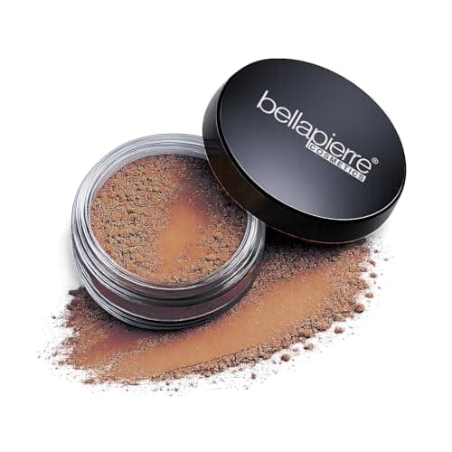 Image of Bellapierre Loose Mineral Foundation SPF 15 – Pure Powder Base, Full Coverage Mineral Makeup, Matte Finishing & Setting, Lightweight, Talc-Free & Paraben-Free – 0.32 oz - Double Cocoa