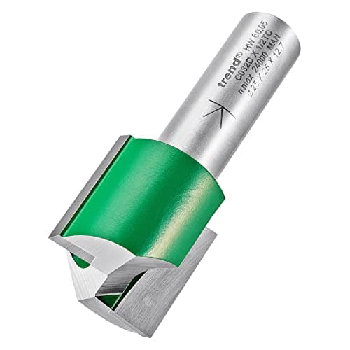 Image of Trend CraftPro Straight Two Flute Router Cutter Bit, 1/2 Inch Shank, 25mm Cut Diameter & 25mm Cut Length, Tungsten Carbide Tipped, C032DX1/2TC