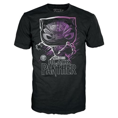 Image of Funko Boxed Tee: Marvel - Black Panther - Extra Large - (XL) - T-Shirt - Clothes - Gift Idea - Short Sleeve Top for Adults Unisex Men and Women - Official Merchandise - Movies Fans