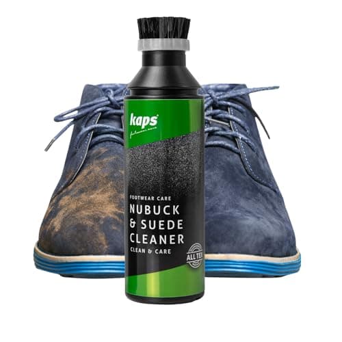 Image of Nubuck and Suede Shoe Boot Cleaner with Brush Applicator Cap, Shampoo For All Colours, by Kaps, 75 ml - 2.53 fl. oz.