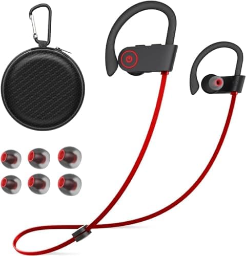 Image of NUASI Bluetooth Headphones Wireless Earphones with Bluetooth 5.3 HD Deep Bass Stereo Sound Isolation IPX7 Waterproof Earphones for Running Sports Work