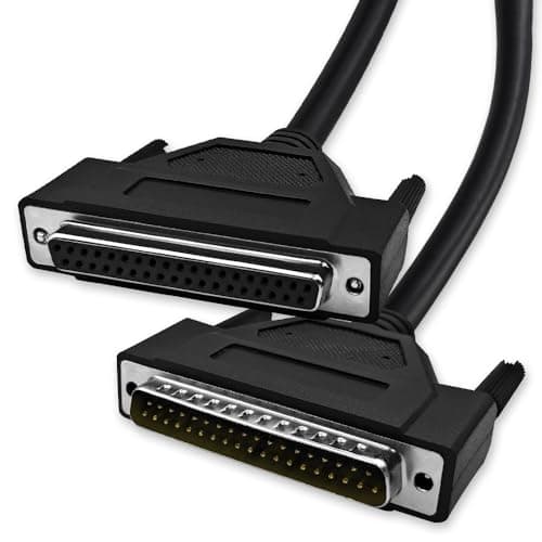 Image of XANHAM DB37 37 Pin D Sub 9.8 Feet(3 Meter) Two Row Straight Through Serial Cable, Double Shielded(Metal Braiding&AL-foil), Female to Male, Black, SC930S08FM