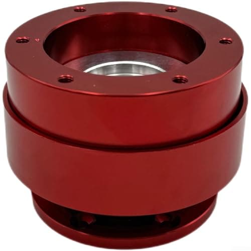Image of Aluminum Quick Release Adapter Supporting For MOZA TURN Direct Drive Bases and Common For Racing Wheel Mount Standards (Red)