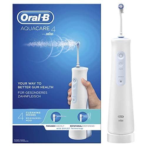 Image of Oral-B Oxyjet Dental Hydro Pulser, 1 Head, with Microbubble Technology, Deep Cleaning, Regenerates the Gums, Lithium Battery, Gift Idea, White
