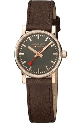 Image of Mondaine Evo2 Rose Gold Womens Analogue Quartz Watch with Leather Bracelet MSE.30180.LG