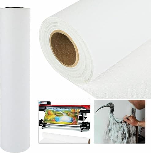 Image of Professional Matte Canvas Roll For Epson Canon HP Wide Format inkjet printer, Thick Canvas Polyester Canvas Roll For Printing Drawing Oil Acrylic (290GSM Polyester 36"x100ft)