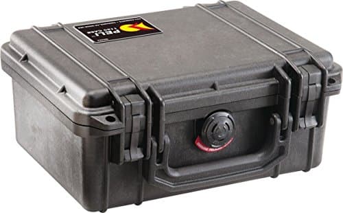 Image of PELI 1150 Hard Protective Camera Case, IP67 Watertight and Dustproof, 5L Capacity, Made in US, With Customisable Foam Insert, Black