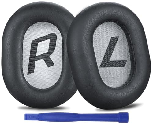Image of SOULWIT Earpads Cushions for Plantronics BackBeat Pro 2, Voyager 8200 UC Headphones, Ear Pads Replacement with Noise Isolation Memory Foam, Softer Protein Leather (Dark Grey)