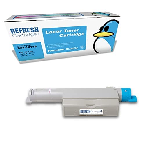 Image of Refresh Cartridges Remanufactured Toner Cartridge Replacement for Dell 593-10119 (Cyan)