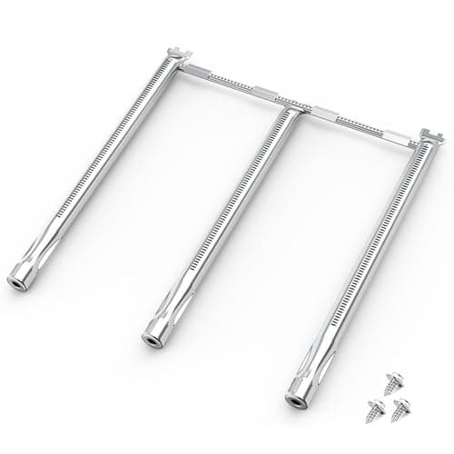 Image of QuliMetal 69787 Grill Burner for Weber Spirit 300 Series, Spirit E310 E320 S310 S320 E330 S330 SP330 (2013 and Newer), Spirit II E310 Grills with Up-Front Control, 304 Stainless Steel, 18 Inch