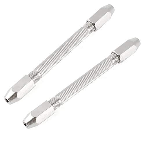 Image of 2Pcs Hexagonal Double Ended Pin Vice Wire Tool Micro Twist Drill Bits Jewelry Design Repair
