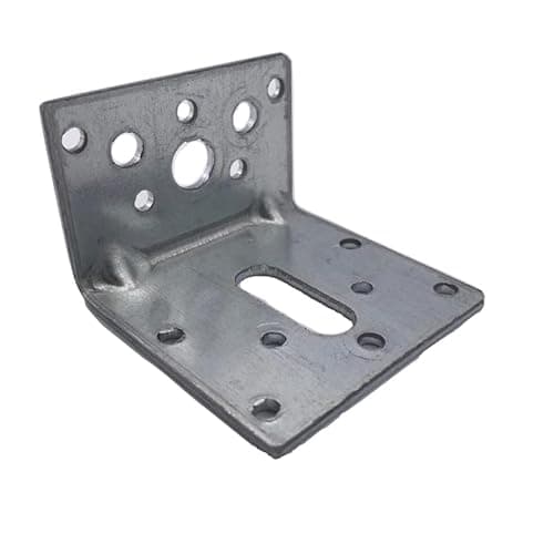 Image of BPC Fixings Galvanised Heavy Duty Angle Bracket 50-Piece Set, 60 mm Length x 60 mm Width x 40 mm Height