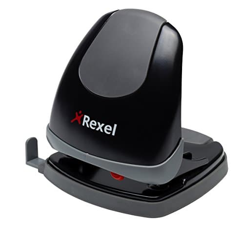 Image of Rexel Easy Touch 2 Hole Punch, 30 Sheet Capacity, Low Force Technology, Metal, Black, 2102575