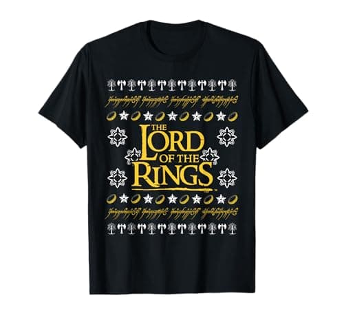 Image of The Lord of the Rings Ugly Christmas Logo T-Shirt