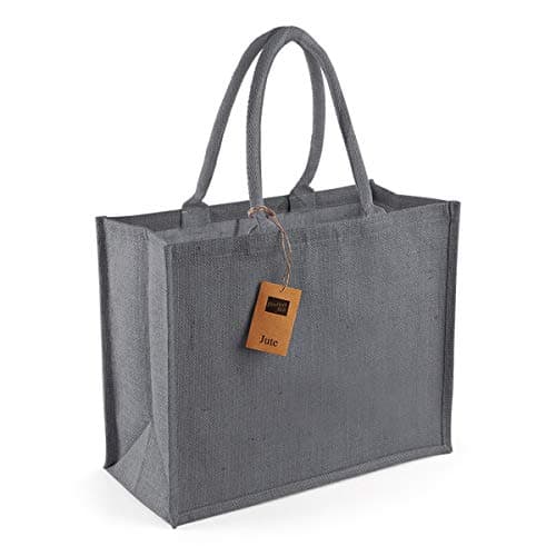 Image of Westford Mill W407 Classic Jute Shopper Bag - Eco-Friendly & Stylish