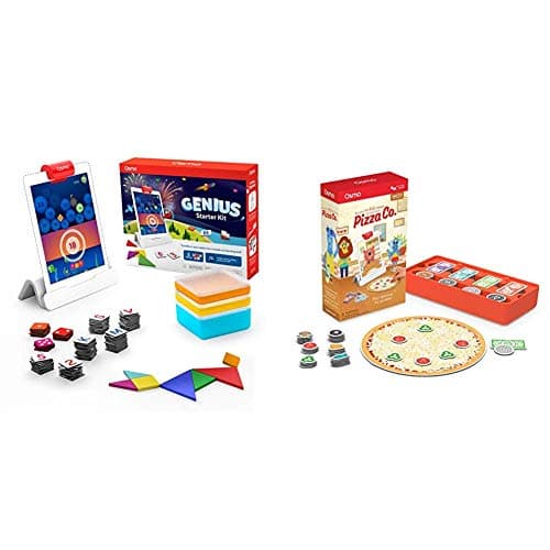 Image of Osmo - Genius Starter Kit for iPad (New Version) - Learning Games & Pizza Co. Game - Ages 5-12 - Communication Skills & Mental Math - For iPad and Fire Tablet Base Required