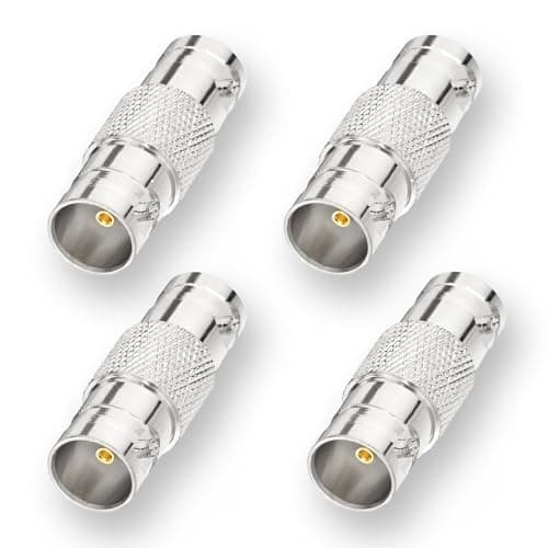 Image of Superbat BNC Female to Female SDI Barrel Connector Adapter 75ohm Coax Coupler Joiner for Video Recorder, CCTV Monitor, Security Camera, HD-SDI/ 3G-SDI/ 4K/ 8K SDI Video Camera Cable 4Pcs