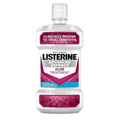 Image of Listerine Advanced Defence Gum Treatment Mouthwash (500ml), Clinically Proven to Treat Gum Disease as in Little as Two Weeks, Repels Plaque Germs to Treat and Prevent Gingivitis from Recurring