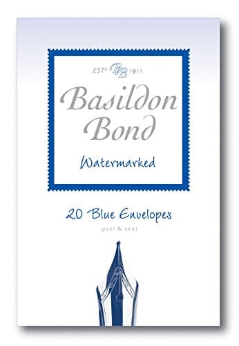 Image of Basildon Bond Luxury Peel and Seal Envelopes 20 Pack for Duke Writing Pad - Blue, Size 95 x 143mm