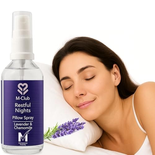 Image of M-Club Lavender Pillow Spray for Restful Sleep – Natural Spray with Lavender & Chamomile – Calming Pillow Mist for Deep Sleep & Relaxation with Chamomile for Bedtime – 50ml