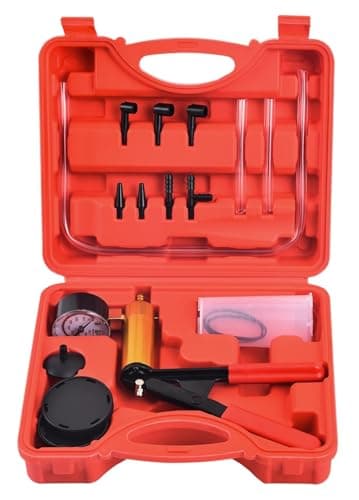 Image of DHA Brake Bleeder Kit, Hand Held Vacuum Pump Tester and Brake Bleeding Kit for One Man, Brake Clutch Fluid Bleed Tool Set with Adapters and Carry Case, Universal for Cars and Motorcycles