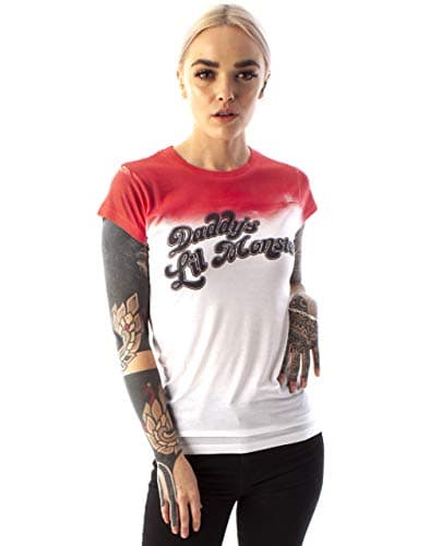 Image of Suicide Squad Daddy's Lil Monster Women's Ladies White T-Shirt Top XXL