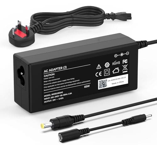 Image of 65W Laptop Charger Compatible with Acer Aspire 1 3 5 A314 A315 A317 A514 A515 E3 E5 E15 ES1 ES15 PA-1450-26 A13-045N2A Swift 1 3 5 Chromebook 11 13 14 15 R11 Spin 1 3 5 Power Supply Adapter