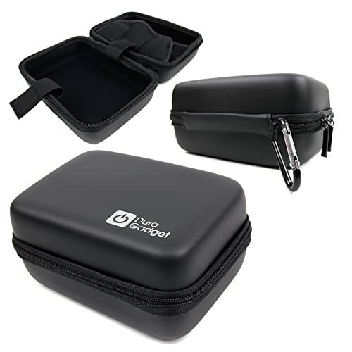 Image of DURAGADGET Hard Shell EVA Box Case in Black with Carabiner Clip & Twin Zips - Compatible with Nikon KeyMission 80 | 170 Action Camera
