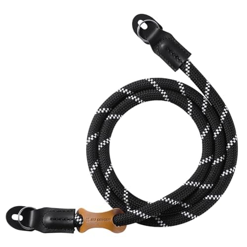 Image of K&F CONCEPT Camera Neck Strap,100cm Nylon Rope Camera Neck Shoulder Strap for Micro Single and DSLR Camera (black-02)