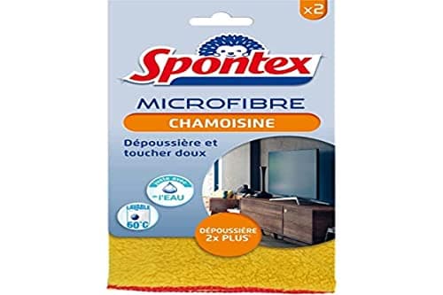 Image of Spontex Microfibre Chamois - 2 microfibres that dust twice as much - soft to the touch