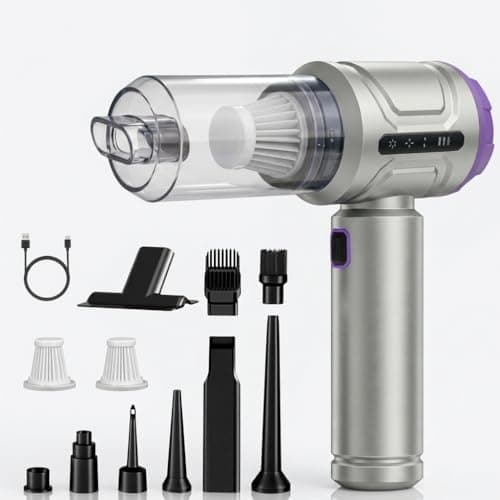 Image of Crystals Cordless Handheld Car Vacuum Cleaner – 20000PA Powerful Suction, Dual Gear Modes, Portable Mini Hoover with Dust Bag, Rechargeable Wet & Dry Cleaner for Car, Home & Office Use