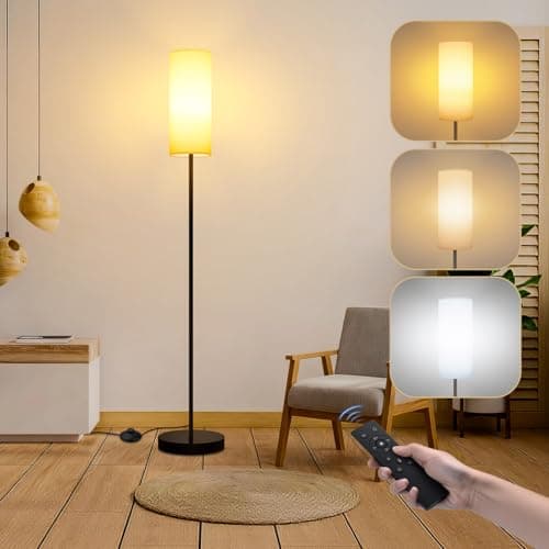 Image of Morotty Floor Lamp for Living Room, Modern Floor Lamps with E27 Bulb,Remote Control,Foot Switch,Dimmable Color Temperatures,Standing Lamps for Living Room Bedroom Office
