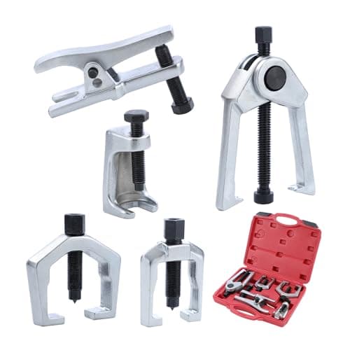Image of KATSU Tools Ball Joint Puller Separator Set 5 Pieces, Heavy Duty Tie Rod End Removal Tool 2 Arm Bearing Gear Puller Kit for Cars Vans Trucks Automotive Repair with Carry Case, Model 450713
