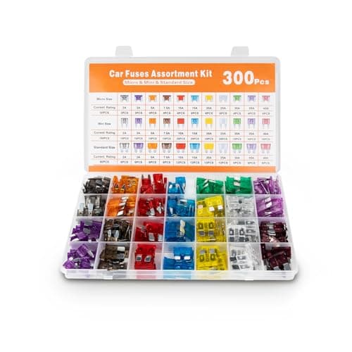 Image of 300Pcs Car Fuse Assortment Kit, 160 Mini Blade Automotive Fuses 90 Standard Auto Fuses 50 Micro Fuse, Replacement Kit for RV Truck Motorcycle 2Amp 3A 5A 7.5A 10A 15A 20A 25A 30A 35A 40A