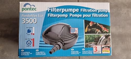 Image of Pontec 54770 PondoMax Eco 3500 - Filter and watercourse pump / energy-efficient pump for watercourses / for filter feeding