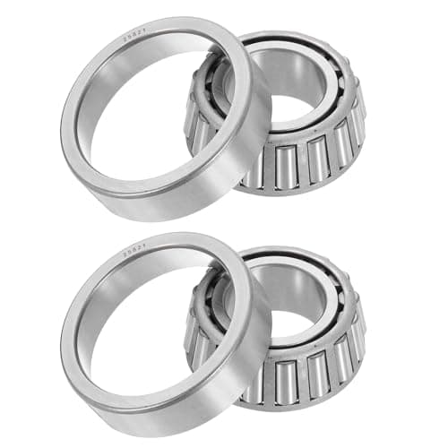 Image of sourcing map 2pcs 25877/25821 Tapered Roller Bearing Cone and Cup, 1.375" Bore x 2.875" OD x 0.9375" Thick, Chrome Steel Taper Bearing Set, ABEC-3