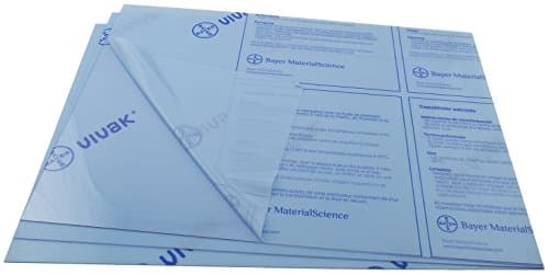 Image of 3 Large Sheets of 0.5mm (0.020") Clear Plastic PETG Glazing Sheet for Model Making. Size A3+ 325mm x 440mm (12 3/4" x 17 1/4") 20Thou