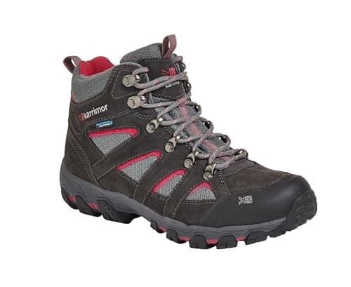 Image of Karrimor Women's Bodmin Mid 5 Ladies Weathertite Uk 8 High Rise Hiking Boots, Dark Grey Cochineal, UK