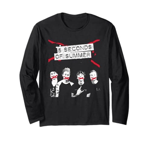 Image of 5 Seconds of Summer Crossed Lines Long Sleeve T-Shirt
