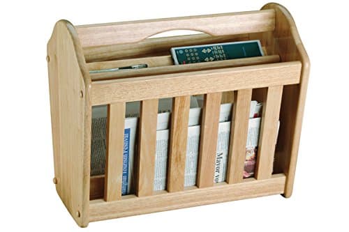 Image of Apollo Rubber Wood Magazine Rack