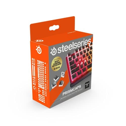 Image of SteelSeries PrismCaps – Double Shot Pudding-style Keycaps – Durable PBT Thermoplastic – Compatible with Most Mechanical Keyboards – MX Stems – Black (US Layout)