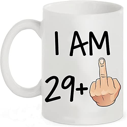 Image of Funny 30th Birthday Gift idea, 11 oz Coffee Mug for Men and Women Turning 30 Years Old as a Joke Birthday Celebration Cup, Dishwasher and Microwave friendly. Best Gift for Mum, dad, Teacher or anyone