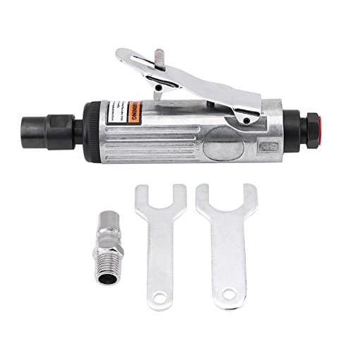 Image of 3mm/6mm Pneumatic Air Die Grinder Kit - Straight Mini Grinding Tool for Polishing and Engraving - 90PSI