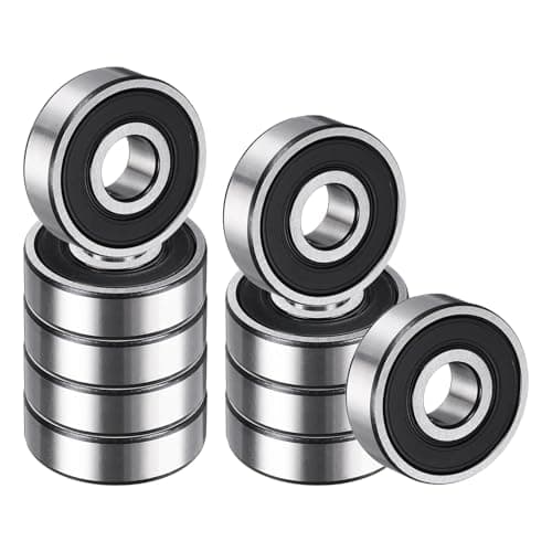 Image of sourcing map 10 Pack 629 2RS Deep Groove Ball Bearings, 9x26x8mm Chrome Steel Double Rubber Seal Bearing for Electric Motor, Home Appliances, Garden Machinery, (ABEC5)