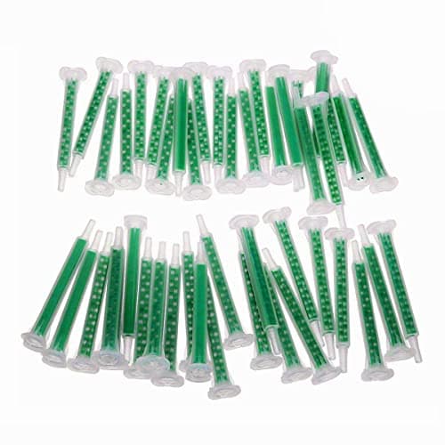 Image of 50pcs F6-16 Green Epoxy Tubes Static Mixer Nozzle Mixing Tip for 50ml and 37ml Adhesive Applicator Cartridge