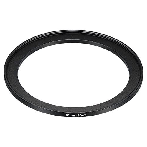 Image of PATIKIL 82mm-95mm Metal Step Up Ring, Camera Lens Filter Adapter Ring Aluminum Filter Adapter Ring for Camera Lenses Hood, Black