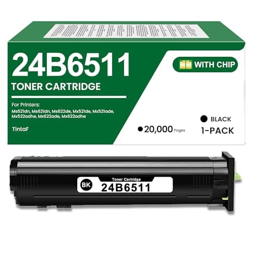 Image of Remanufactured 24B6511 Toner Cartridges Black Replacement for Lexmark 24B6511 Toner Cartridge for Compatble with XC6152 XC6153 XC8155 Printer Ink 1-Pack