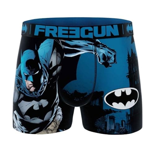 Image of FREEGUN DC Comics Batman Gotham City Men's Boxer Shorts, Batman Blue DC24, XL