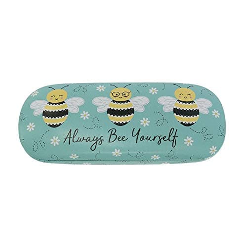 Image of Sass & Belle Bee Happy Glasses Case, 16.5 x 6.5 x 3 cm, Blue/Yellow/Black