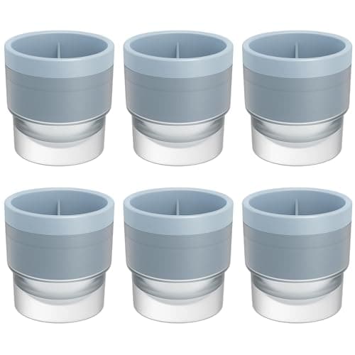 Image of Round Ice Cube Moulds, 6-Pack Sphere Ice Cube Mould Set for Whiskey and Cocktails, 6CM Large Ice Balls for Drinks, Plastic Ice Ball Molds for Slow Melting and Temperature Retention